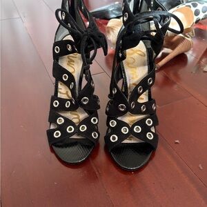 Sam Edelman Black Strappy Heels